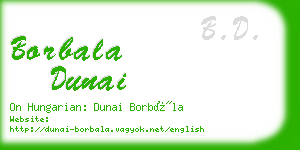 borbala dunai business card